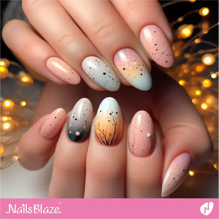 Speckled Egg Design for Easter Ombre Nails | Easter Nails - NB3534